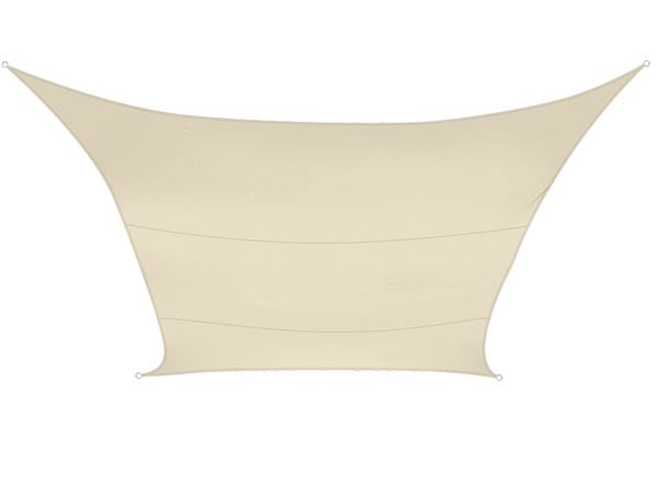 Voile solaire Perel - Carré - 5 X 5 M - Couleur : Crème