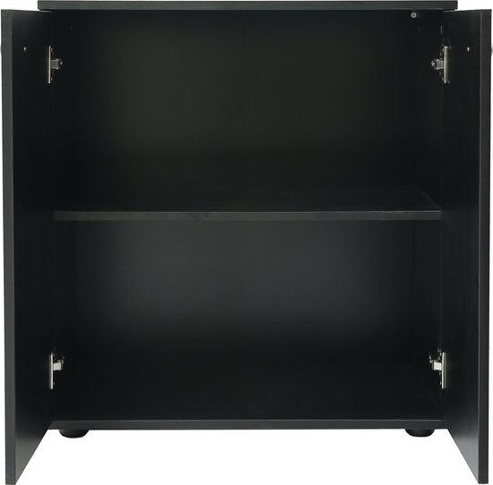 Classeur buffet - meuble de rangement multifonctionnel - noir