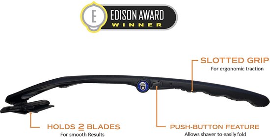 baKblade Back Shaver Elite - rasage du dos pour hommes - rasoir du dos avec 2 lames - épilation facile du dos avec lame arrière - tondeuse pour hommes - Bodygroomer