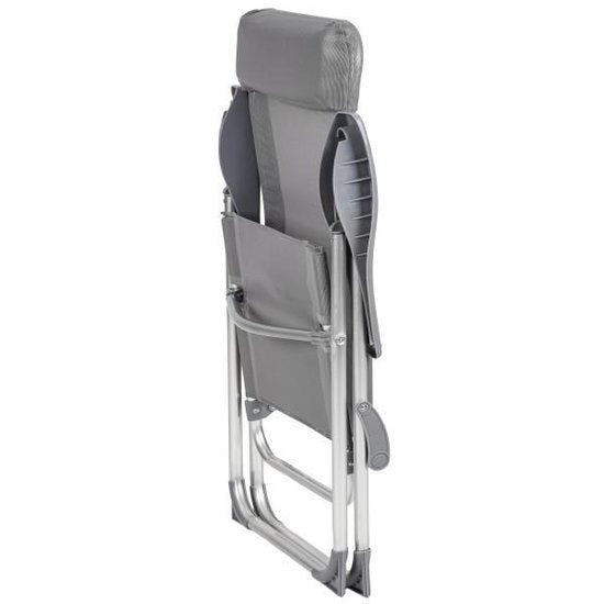 tectake® - chaises de camping - chaise de camping - chaise de jardin - pliante - set de 4 - gris - 402181