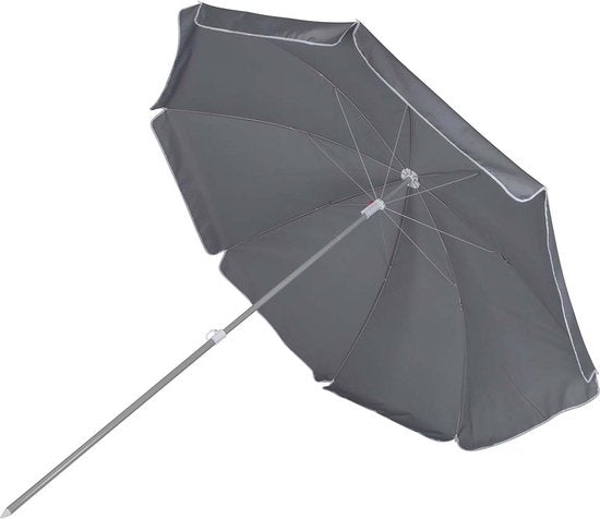 Bo-Camp - Parasol - À bras articulé - Ø 165 cm - Gris