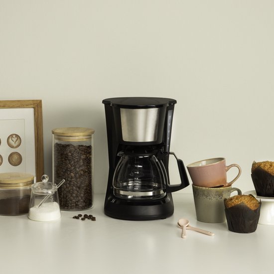 Cafetière à filtre Tristar 600 W - CM-1281 - 0,75 L, 6 tasses - Adaptée au camping - Noire