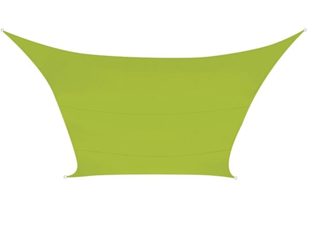 Perel Schaduwdoek, waterafstotend, 5 x 5 m, 160 g/m², polyester, vierkant, limoengroen