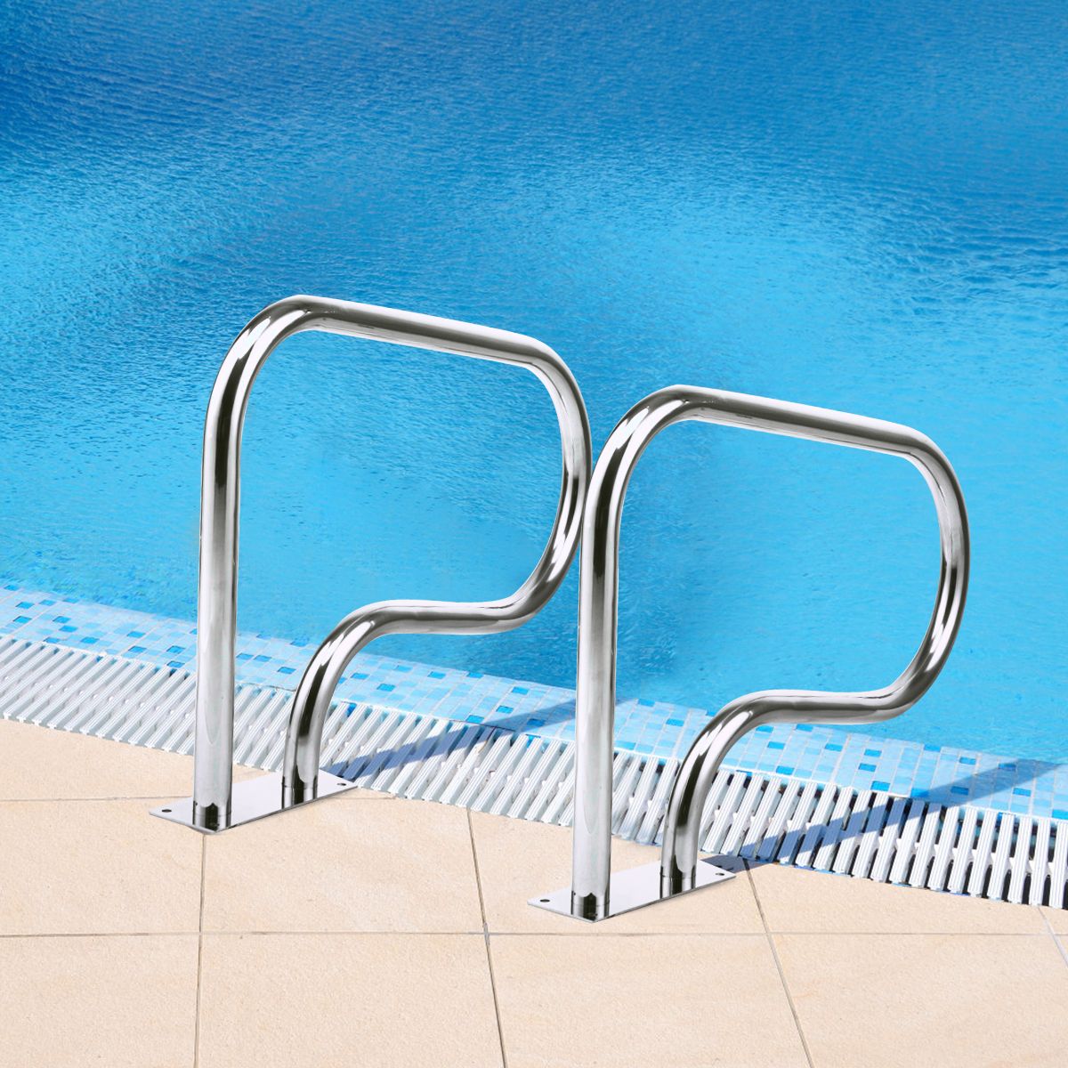 Main courante de piscine Coast - Acier inoxydable - 81 x 10 x 57 cm