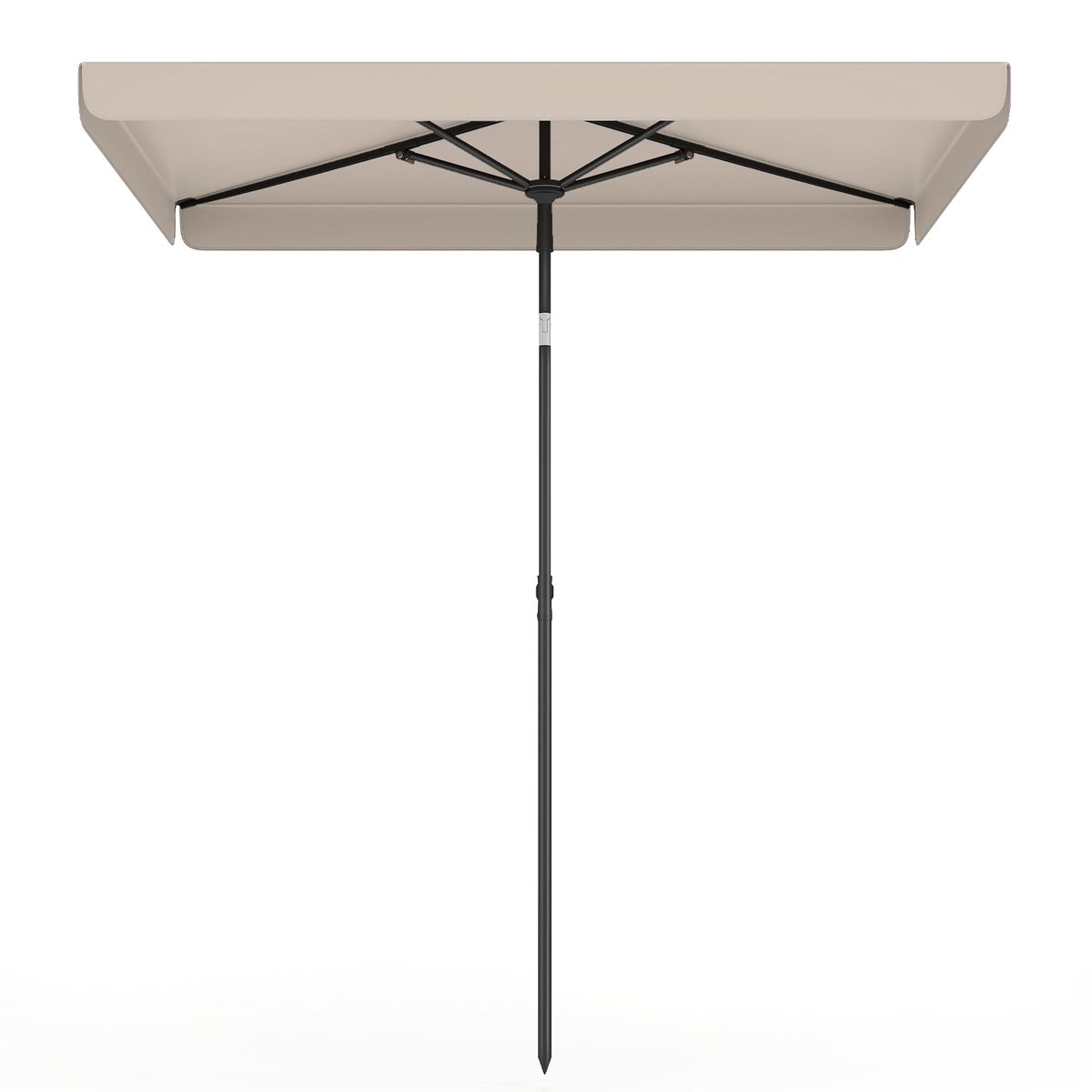Parasol de balcon Coast - rectangulaire - inclinable à 30° - 200 x 130 cm - beige