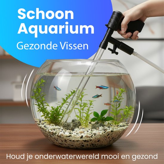 Pawesome - Aspirateur pour aquarium - Nettoyeur de fond - Nettoyeur de gravier pour aquarium - Aspirateur de fond - Sans pile