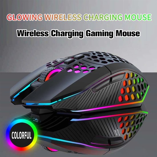 Souris de jeu HXSJ T500 - Ultra légère - Eclairage RGB - Noir clair