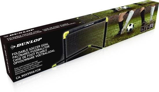 But de football - Dunlop - 90 x 59 x 61cm - Pliable - Plastique - noir/jaune