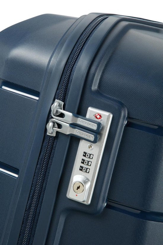 Samsonite Travel Suitcase - Flux Spinner 68/25 Expandable (Medium) Navy Blue