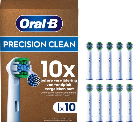 Oral-B Precision Clean Pro - Brossettes dotées de la technologie CleanMaximiser - 10 pièces - Emballage pouvant être déposé dans la boîte aux lettres