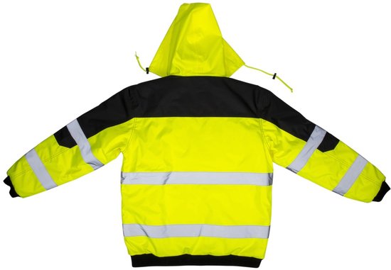 Veste de sécurité Dunlop XL - Gilet de sécurité pour adultes - Design fonctionnel avec poches - Fluorescent - Coupe confortable et universelle - Plastique PES - Jaune