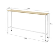 SoBuy Table console - Entrée métal - Naturel/Blanc - 120x65x20cm