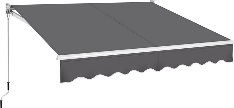 Yaheetech Store articulé 300 × 250 cm - Gris foncé - Parasol manuel avec manivelle et inclinaison réglable 5-35°.