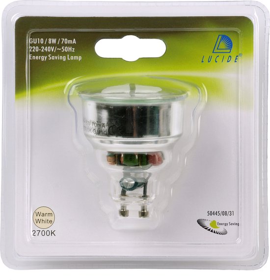 Lot de 10 - Lucide Réflecteur GU10 Spot - Ø 5 cm - 8 W