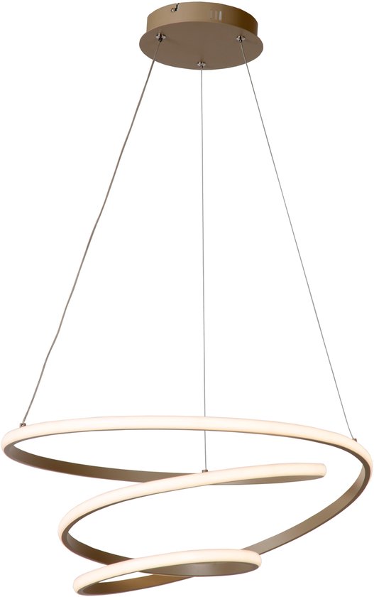 Lucide ESPIRAL - Suspension - LED à intensité variable - CCT - 1x40 W 2700 K/4000 K - Taupe - Essential