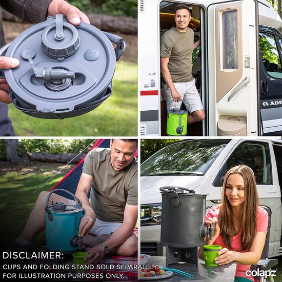 Colapz 2-en-1 : réservoir d'eau pliable avec robinet - bidon d'eau de camping portable