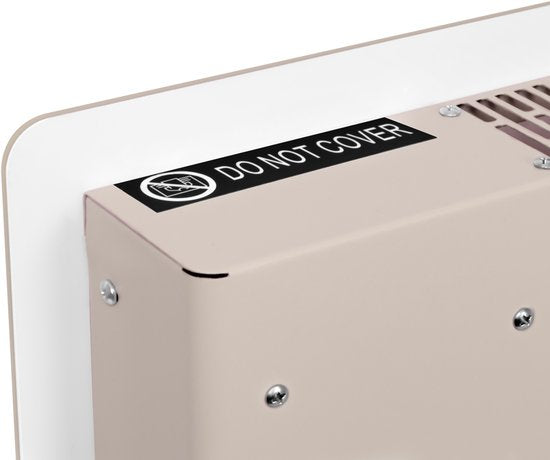 VONROC Chauffage électrique de luxe - Convecteur avec panneau en verre - 750W/1500W - Chauffe les pièces jusqu'à 18m2 - Contrôlé par l'application (via Wifi) et manuellement - Thermostat et minuterie réglables - Beige