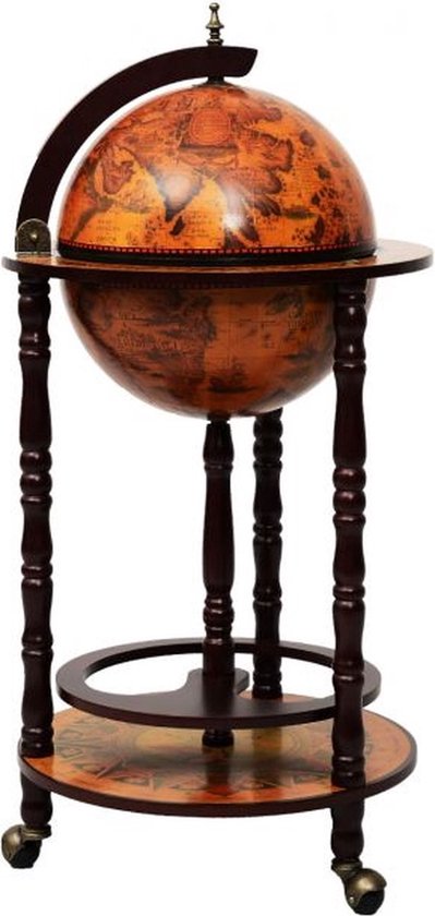 Costway - Porte-bouteilles - Globe bar - Porte-bouteilles - Globe bar - ⌀ 45 cm - Marron