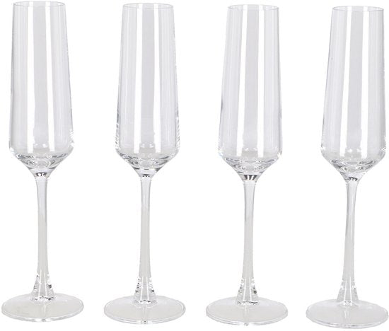 Lot de verres à champagne Daily Home - 4 verres de luxe.