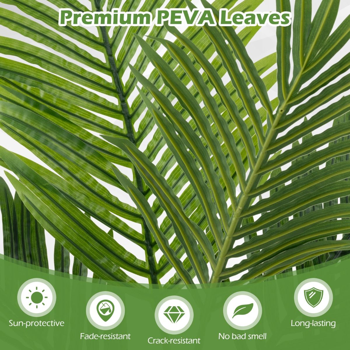Ensemble de palmiers Areca artificiels Coast - 2 pièces - aspect réaliste - sans entretien - vert - 90 cm