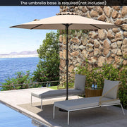 Grand parasol de terrasse Coast - inclinable avec manivelle - 270 cm - beige
