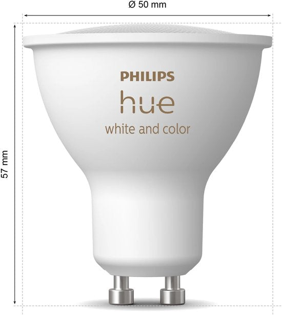 Kit de démarrage Philips Hue - culot GU10 - comprend 1 Hue Bridge Pro, 3 ampoules, 1 DimmerSwitch - lumière blanche et colorée réglable - - éclairage intelligent