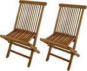 Chaises de jardin AXI Mina en teck – Lot de 2 – Chaises de jardin pliantes en teck pour l'extérieur – Chaises confortables – Adaptées au jardin et à la terrasse