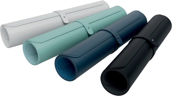 Grand tapis de bureau Leitz 80 × 40 cm – Antidérapant – Tapis de bureau – Imperméable – Pour clavier et souris – Menthe