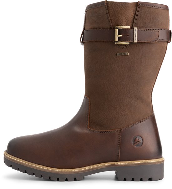 Travelin' Vrangen pour homme - Bottes de plein air - Doublées de laine - Marron foncé