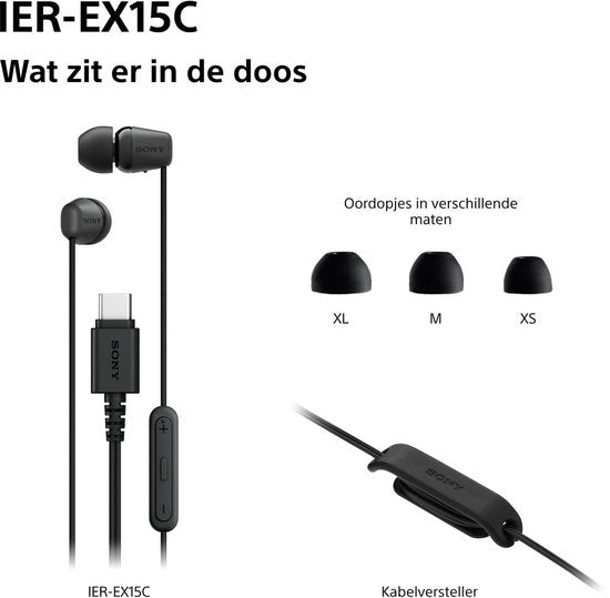 Sony IER-EX15C – Écouteurs intra-auriculaires USB-C avec microphone - Bleu