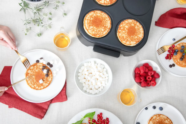 Appareil à crêpes Fritel PM 2260 - Noir - 53 x 28 x 12,7 cm - 1 500 W, sans PFAS