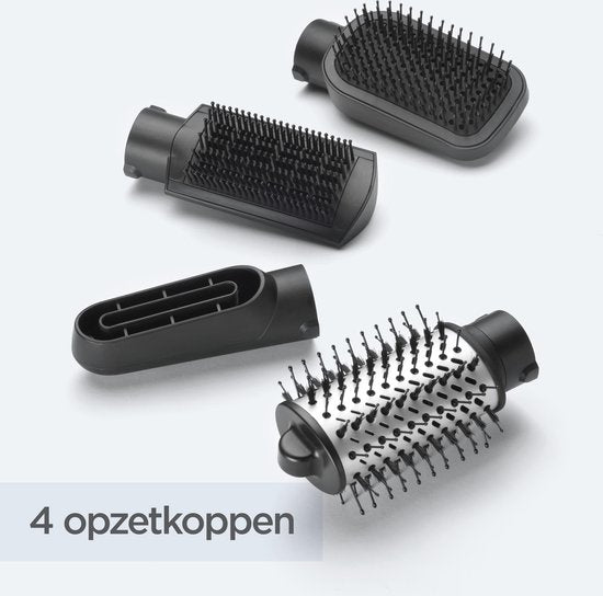 Brosse-sèche-cheveux 4 en 1 BaByliss Hydro Fusion AS774E - 1 000 W - Système ionique double - Appareil multifonction avec 4 embouts - Jet d'air froid