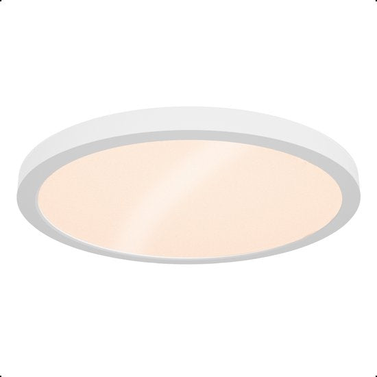Goliving Plafonnier - Plafonnier - Led - Extra fin - Lumière blanc chaud - Chambre - Salle de bain - Salon - Ø 23cm - Blanc