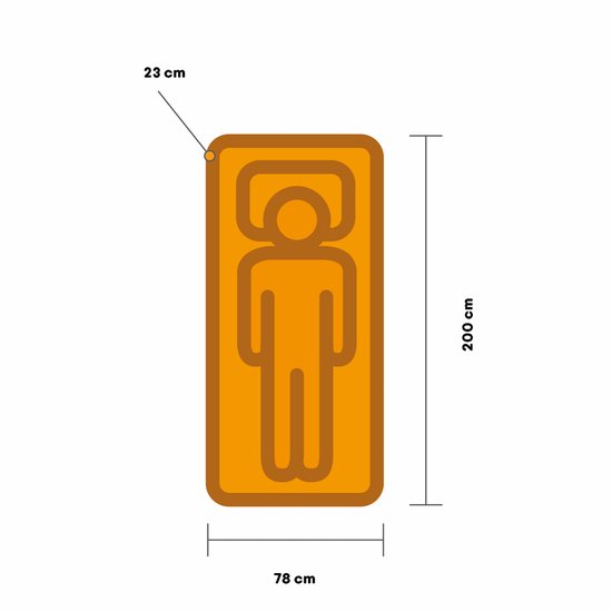 Matelas gonflable Bo-Camp Velours Air-XL 1 - 200 x 78 x 23 cm - 1 personne