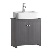 SoBuy Meuble de rangement à 2 niveaux - 60 X 29 X 60cm - gris