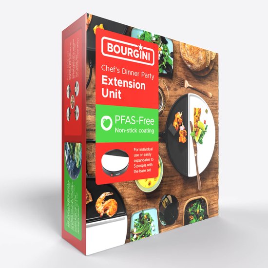 Bourgini Chef's Dinner Party - Kit d'extension - Gourmet - Plaque de cuisson