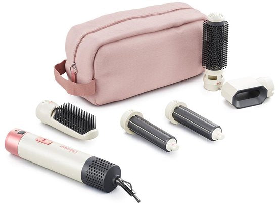 Tristar Airstyler HD-2470 – Brosse-sèche-cheveux 5-en-1 avec fonction bouclage automatique – 1 000 W – Avec 5 embouts et une housse de rangement