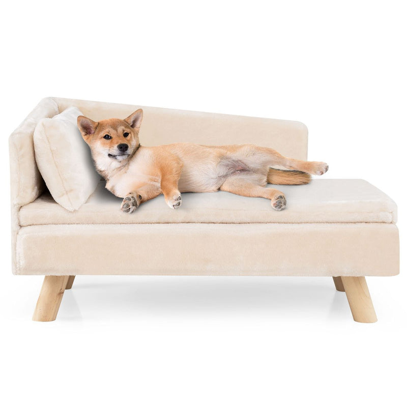 Canapé pour animaux de compagnie Coast - modèle surélevé - pour chiens et chats de petite et moyenne taille - blanc
