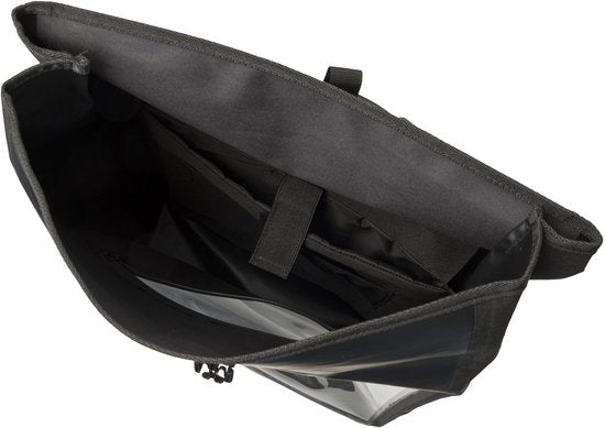 AGU Shelter - Sac à dos de coursier - Sac à dos pour coursier à vélo - 40 L - 100 % imperméable - Bandes réfléchissantes 3M - Compartiment pour ordinateur portable 14 pouces - Noir