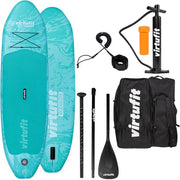 VirtuFit Supboard Ocean 275 - Turquoise - Stand Up Paddle Board - Supboard Inflatable - Pour débutants et experts - Pagaie réglable - Max. 180 kg - Avec accessoires et sac de transport