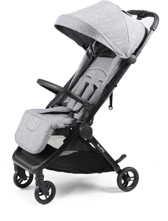 NilaFee™ MaxComfort - Poussette - Jusqu'à 25 kg - Poussette pliable - Poussette pour enfant - Pliable - Résistante aux taches et à l'eau - Gris