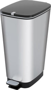 Kis Chic Bin Poubelle à pédale - 50 l - Argent - Taille L