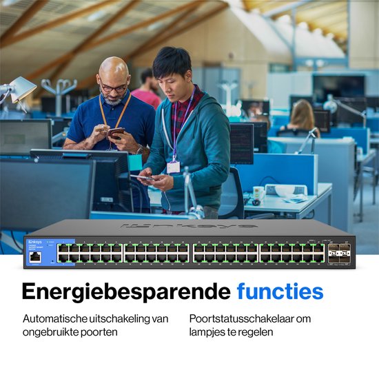 Linksys LGS352C - Commutateur réseau - Géré - 48 ports - Ports 10G SFP+ - Noir