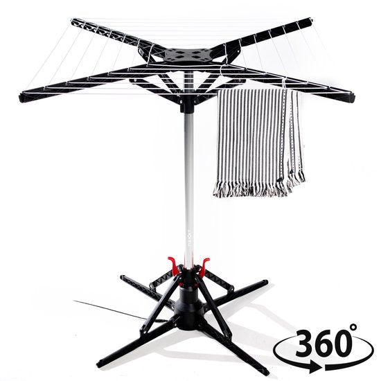 Séchoir à linge électrique Nexxt – 17M – Économe en énergie (10 W) – Pliable – Rotation automatique