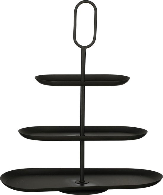 Mica Decorations Rama Etagere 3 niveaux - L48 x L20 x H55 cm - Métal - Noir