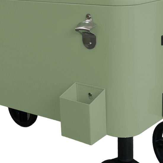 Chariot-glacière AXI Cooler Go vert - Chariot - Glacière à roulettes - Capacité de 76 L - Glacière avec robinet de vidange