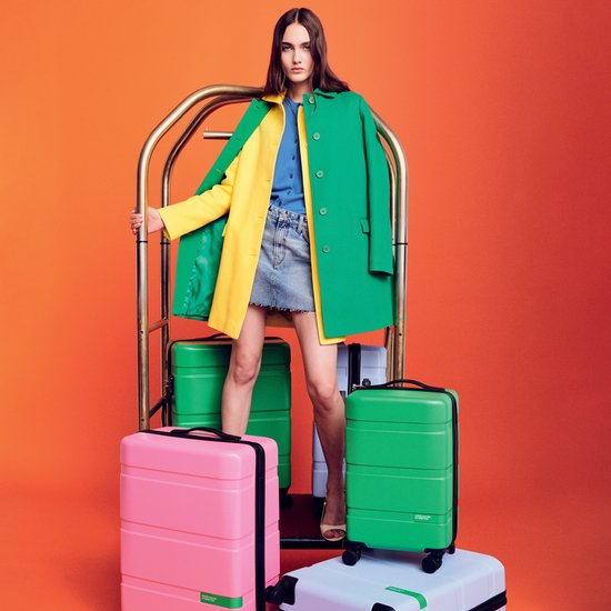Delsey Paris x United Colors Of Benetton - Set de valises Now - 3 pièces - Bagage à main 34L + bagage à main 65L et 93L - Vert
