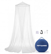 TRVLMORE Moustiquaire 1 personne - Moustiquaire - Moustiquaire avec cordon de suspension - Moustiquaire de voyage - Kit de suspension et housse de rangement inclus - Blanc
