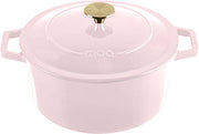 MOA Casserole en fonte - 5,7L - Pour toutes les sources de chaleur y compris l'induction - Avec couvercle - Ø 26cm - Revêtement antiadhésif - Lilas