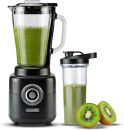 Bourgini PowerBlender - 1.75L - Blender à emporter avec gobelet de 700ml - Blender smoothie et broyeur de glace - 1000 watts - Noir